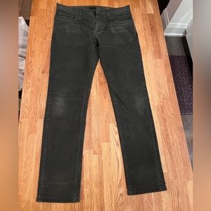 Corduroy green slim heattech pants